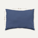 Waffle Poplin Navy Blue 100% Organic Cotton Baby Pillowcase 35 x 45 cm