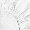 Waffle White 100% Organic Cotton Kids' Fitted Sheet Set 100 x 200 cm