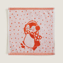 Pingu Red 100% Organic Cotton Hand Towel 30 x 30 cm