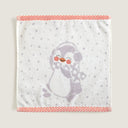 Pingu Purple 100% Organic Cotton Hand Towel 30 x 30 cm