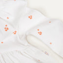 3'lü %100 Organik Pamuk Çiçekli Elbise Toka Seti