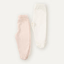 2'li %100 Organik Pamuk Bebek Zıbın Takımı Seti - Somon