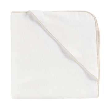 Bej Biyeli 100% Organik Pamuk-İsme Özel Nakışlı Bebek Havlu Kundak - 80x80cm