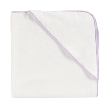 Lila Biyeli 100% Organik Pamuk-İsme Özel Nakışlı Bebek Havlu Kundak - 80x80cm