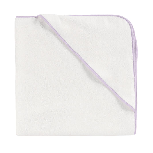 Lila Biyeli 100% Organik Pamuk-İsme Özel Nakışlı Bebek Havlu Kundak - 80x80cm