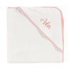 Somon Biyeli 100% Organik Pamuk-İsme Özel Nakışlı Bebek Havlu Kundak - 80x80cm