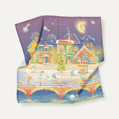 Little Wonderland %100 Organik Pamuk Nakışlı Çift Taraflı Örtü 100 x 100 cm