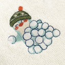 Uni Mint Piped 100% Organic Cotton Hand Towel 30 x 30 cm