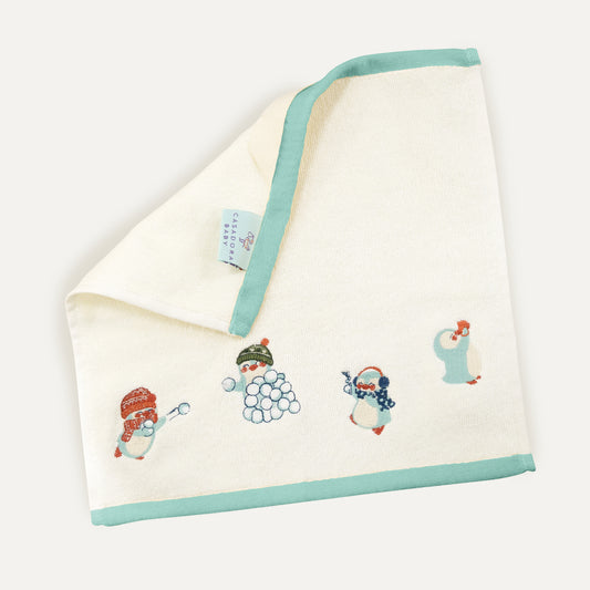 Uni %100 Organik Pamuk İlk Havlum - 30x30cm -Mint Biyeli