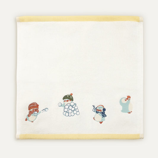 Uni %100 Organik Pamuk İlk Havlum - 30x30cm -Sarı Biyeli