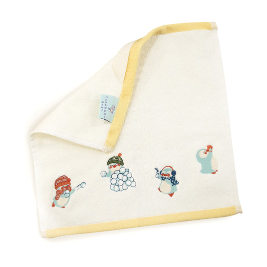 Uni %100 Organik Pamuk İlk Havlum - 30x30cm -Sarı Biyeli