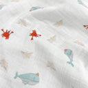 Boubou %100 Organik Pamuk Yıkanmış Müslin Örtü 115 x 115 cm