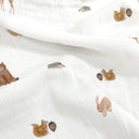 Forest Amigos %100 Organik Pamuk Yıkanmış Müslin Örtü 115 x 115 cm