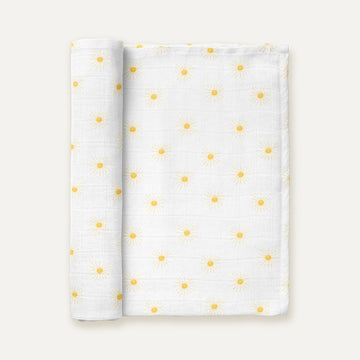 Soleil 100% Organic Cotton Washed Muslin Blanket - 115x115 cm