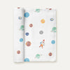 Space Planet 100% Organic Cotton Washed Muslin Blanket - 115x115 cm
