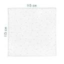 Stars Big & Bold %100 Organik Pamuk Yıkanmış Müslin Örtü 115 x 115 cm