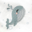 Aqua %100 Organik Pamuk Nakışlı Müslin 2'li Örtü Seti 90 x 90 cm