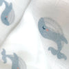 Aqua Embroidered 100% Cotton Muslin Blanket Set (90x90 cm 2-piece)