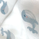 Aqua %100 Organik Pamuk Nakışlı Müslin 2'li Örtü Seti 90 x 90 cm