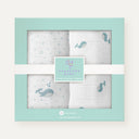 Aqua %100 Organik Pamuk Nakışlı Müslin 2'li Örtü Seti 90 x 90 cm