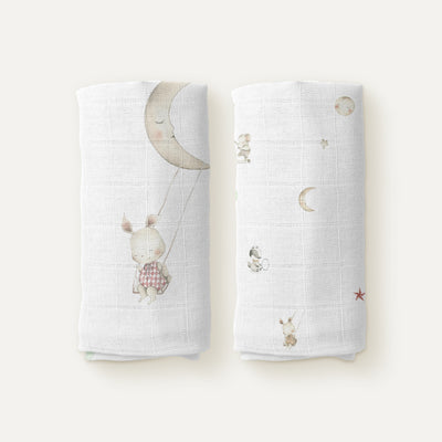 Circus 100% Organic Cotton Muslin 2-Piece Cover Set 90 x 90 cm