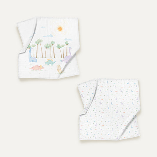 Dino %100 Organik Pamuk Müslin Örtü Seti (90x90cm 2'li)