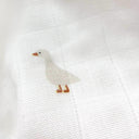 Feather %100 Organik Pamuk Nakışlı Müslin Örtü Seti 90 x 90 cm