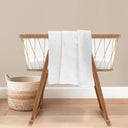 Feather %100 Organik Pamuk Nakışlı Müslin Örtü Seti 90 x 90 cm