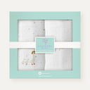 Feather %100 Organik Pamuk Nakışlı Müslin Örtü Seti 90 x 90 cm