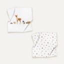 Forest Amigos %100 Organik Pamuk Müslin 2'li Örtü Seti 90 x 90 cm