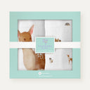 Forest Amigos %100 Organik Pamuk Müslin 2'li Örtü Seti 90 x 90 cm