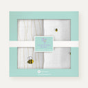 Happy Bee Nakışlı %100 Organik Pamuk 2'li Müslin Örtü Seti 90 x 90 cm