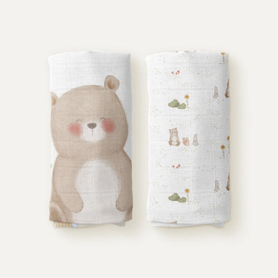 Moni 100% Organic Cotton Muslin 2-Piece Cover Set 90 x 90 cm