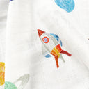 Space Planet 100% Organic Cotton Muslin 2-Piece Cover Set 90 x 90 cm