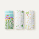 Cactus 100% Organic Cotton Muslin 3-Piece Cover Set 70 x 70 cm