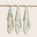 Cactus %100 Organik Pamuk Müslin 3'lü Örtü Seti 70 x 70 cm