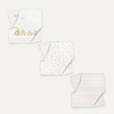 Loco Voyage %100 Organik Pamuk Müslin 3'lü Örtü Seti 70 x 70 cm