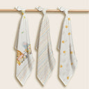 Loco Voyage %100 Organik Pamuk Müslin 3'lü Örtü Seti 70 x 70 cm