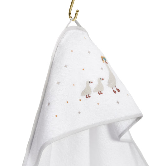 Feather %100 Pamuk Nakışlı Bebek Havlu Kundak