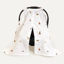 Forest Amigos UV Protected Muslin Snap-Button Stroller Cover UPF 30+