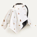 Forest Amigos UV Protected Muslin Snap-Button Stroller Cover UPF 30+