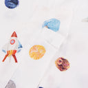 UV Korumalı Space Planet Müslin Çıtçıtlı Puset Örtüsü UPF 30+