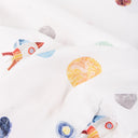 UV Korumalı Space Planet Müslin Çıtçıtlı Puset Örtüsü UPF 30+