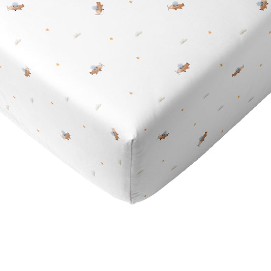 Happy Tony 100% Organik Pamuk Penye Bebek Lastikli Çarşafı - 100x200 cm