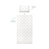 Koko 100% Cotton Satin Fitted Sheet Set - 140x200x30+50x70cm