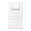 Koko 100% Cotton Satin Fitted Sheet Set - 140x200x30+50x70cm
