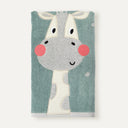 Giraffe Patterned 100% Organic Cotton Velour Towel 50 x 90 cm
