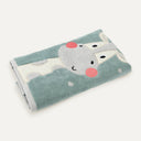 Giraffe Patterned 100% Organic Cotton Velour Towel 50 x 90 cm