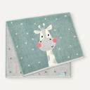 Giraffe Patterned 100% Organic Cotton Velour Towel 50 x 90 cm
