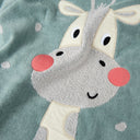 Giraffe Patterned 100% Organic Cotton Velour Towel 50 x 90 cm
